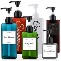 1000ml Square Shampoo Dispenser Refillable Empty Pump Lotion Bottle Shampoo Conditioner Body Wash Dispense Soap Container