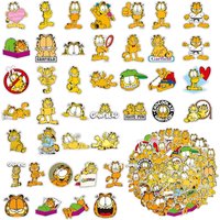 Garfield Anime Cartoon Cute Student 50pcs Stickers Kawaii Boys and Girls DIY Decoration Graffiti Stickers Wholesale