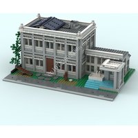 2387 PCS City Veterinary Clinic Building Blocks Modular Street View Architecture Educational Man Gift for Adults Home Decoration