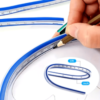 1pc Flexible Curve Ruler with Dual Scale (cm/in) & Flexible Curved Edge - Multi-Functional Ruler for Drawing, Design,Crafting