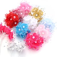 6Pcs/Lot 8.5-12cm Artificial Chiffon Flower Rose Flower Bouquet for Home Room Wedding Decoration DIY Scrapbooking Garland Wreath