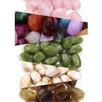 20pcs Irregular Acrylic Beads Two-tone Cloud Colored Beads Loose Spacer Beads DIY Jewelry Findings Necklace Bracelet