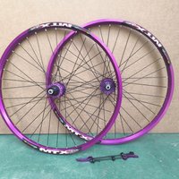 26"/27.5" Mountain Bike Wheelset 120 Points High Engagement Hubs Purple Anodized, Heavy Duty Off-Road Rim Set