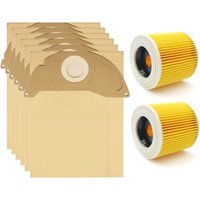 Paper Dust Bag & HEPA Filter For Karcher WD2 MV2 WD2200 WD2250 A2004 A2054 A2000 SE2001 SE5100 SE6100 Vacuum Cleaner 6.904-322.0