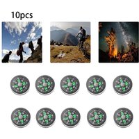 10pcs Mini Plastic Button Design North Navigation Outdoora Accurate Compass Camping Hiking Tool Practical Guider