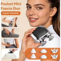 Pocket Mini Massage Gun Fascia Machine With Silicone Massage Head Muscle Relaxation Vibrating Gun Rod Massage Fitness