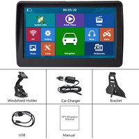 Navigation GPS pour voiture Degreat, écran tactile 7 pouces, navigateur GPS pour camion, pare-soleil, navigation par satellite, carte d'Europe 256M, navigateurs GPS
