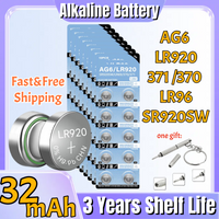 4-120PCS AG6 LR920 Button Batteries SR920SW 371 370 LR96 Alkaline Cell Coin Battery for Watch Toys Calculator Remote Button Cell