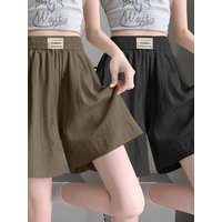 High Waist Comfortable Breathable Fashionable Short Pants Women's Three-Quarter Length Casual Pants Polyester Fiber Skinnier