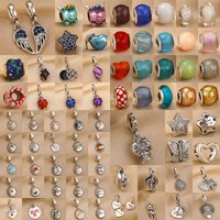 Beautiful Glass Beads,Feathers,Ladybug Pendant, 925 Silver Suitable for Original Bracelet DIY Accessories,Exquisite Jewelry