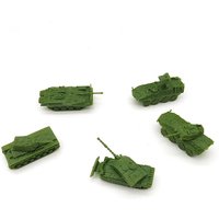 5PCS Mini Tanks Plastic Assemble Model Building Kits Children Toy for Sand Table Game