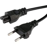 EU Euro Power Cable European American IEC C5 Cloverleaf Power Cord 1.2m 4ft For AC Adapters Laptop Notebook