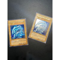 Yu-Gi-Oh!Dark Duel Stories series Blue-Eyes White Dragon DDS-001/1st DDS-001 Secret Rare/SER TCG DIY Customize Card Not Original
