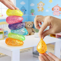 HefengCL Colorful Water Drop Squishy Toys Shiny TPR Anxiety Relief Party Classroom Gifts