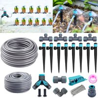 9/12mm PE Hose 360° Adjustable Sprinkler Tee Quick Connect Drip Watering Sprayers 3/8" Bubbler Garden Irrigation Watering System