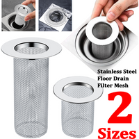 New Stainless Steel Floor Drain Filter Mesh Kitchen Sink Filter Bathtub Hair Catcher Stoper Anti-clog Shower Net Strainer Drains