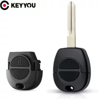 KEYYOU 2 Buttons Replacement Control Remote Car Key Shell Fob Case For Nissan Patrol Navara X-Trail Serena Primera Micra Almera