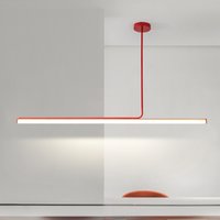 Lampy wiszące w stylu Retro minimalistyczny nordic długa rurka światło jadalnia lampa stołowa kreatywny lada barowa pasek luksusowy połysk loft światła