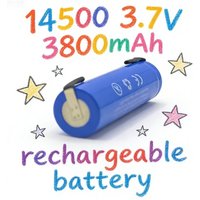 Boosted 14500 3.7V 3800mAh Rechargeable Lithium-ion Battery – Ideal for Electric Toothbrushes, Razors & LED Flashlights