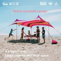 Outdoor Enthusiasts’ Essential! Traveler Lycra Beach Canopy Cools, Blocks UV—Perfect for Beach Trips & Camping