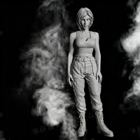 1/20 resin soldier model GK military-themed female soldier unassembled and unpainted DIY kit 1018R