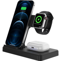 3 In 1 Wireless Charging Station Magnetic Fast Charging 18W Foldable For IPhone 16 15 14 13 12 Pro/Pro Max/Plus/Watch & Airpods
