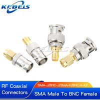 2PCS BNC to SMA Connectors SMA BNC Adapter Male to Female for Antenna/Extension Cable SMA to BNC RF Connector Kits