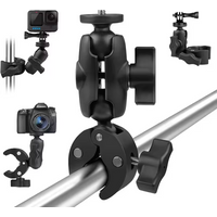 AliExpress NONE Camera Double Clip Crab Clamp For GoPro Motorcycle Bicycle Handlebar Clip Bracket For Insta360 One X2 X3 Sports Camera Accessory