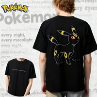25 Summer Pokémon Anime Umbreon Brand 100%Pure Cotton Printed T-shirt Men Harajuku Casual Versatile Short-sleeved Y2k Loose