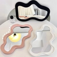 Creative Cloud Shaped Irregular Vanity Mirror Desktop Table Mirror for Dormitory Wall Mounted Makeup Mirror for Home
