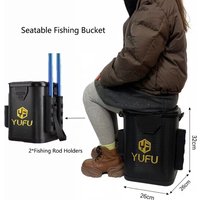 Sitting Fishing Bucket - Multifunctional Live Fish Container & Bait Bucket, EVA Fish Bag for Outdoor Camping & Fish Protection