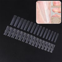 60Pcs Poly Dual Forms Nail Gel Mold Nail Extension Quick Building Tips Reusable Professional Nail Art Enhancement for Salon Home