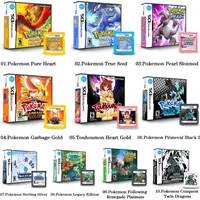 2024 NDS Game Card New Version of The Game Original Black 2 Excellent Silver Pokemon R4 US Version English 3DS DS
