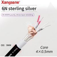 Xangsane XS-9003Ag HiFi Four-Core 4N Single Crystal Pure Silver Audio Signal Cable XLR Balance Line RCA Over Machine Line