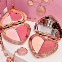 Charlotte Tilbury Limited Edition Love Pillow Talk Series Two Color Heart Shape Powder Blusher Unique Design Brighten Complexion