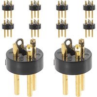 10pcs Gold Plated 3 Pin Xlr Connector Microphone Ktv Audio Audio Conversion Speaker Cable Adapter Mic Plug Female Male