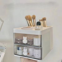 1 PC Transparent Drawer-Type Desktop Storage Box, Cosmetic Storage Box, Office Stationery Organizer Box Available in 2 Colors
