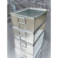 Thickened Metal Storage Box Iron Sorting Box Fireproof Large Iron Box Steel Frame Storage Box Industrial Style Home Organizat...