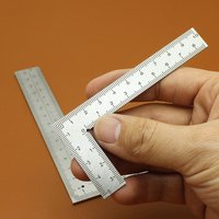 Mini Right Angle Ruler Measuring Layout Tool Stainless Steel Square 90 Turning Ruler Precision For Building Framing Gauges
