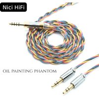 Nici HiFi-52 Litz Upgrade Cable For Hifiman SUNDARA Ananda HE400SE Denon AH-D600 SONY MDR Z1R with 4.4mm to Dual 3.5mm