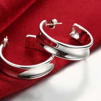 925 Sterling Silver Beautiful Street all-match Earrings stud for Women Fashion Party Wedding Accessories Jewelry Christmas Gifts
