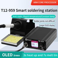 Station de soudage T12-959 V5.1, fer à souder électronique OLED, affichage numérique plus grand et pointe de fer à poignée 907 à 5 broches