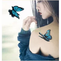 Temporary Tattoo Sticker 3D butterfly tattoo girl small size tatto stickers flash tatoo fake tattoos Waterproof Body Art