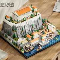 Nouvel ensemble de blocs de construction miniatures Acropole d'Athènes, puzzle de briques, modèle éducatif, jouet pour fans, cadeau de Noël, 1752 pièces