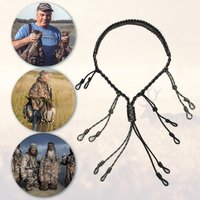 Hunting Decoy Rope Duck Call Lanyard Cord Hunter Game Adjustable 12 Rings Braided Whistle Collar Sling Outdoor Hunting Supplies