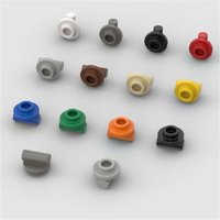 10PCS Puzzle Particle 25893 Round 1x1 Plate Building Blocks Kit With Bar Handle Bricks Idea Toys Birthday Gifts