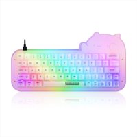 Cat64 New NZ64 Keyboard Programmable RGB Full Hot swap VIA Cute Cat Acrylic DIY Keyboard