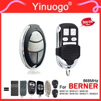 For BERNER BHS140 BHS110 BHS121 BHS130 BHS153 BHS211 BHS221 868MHz Garage Door Remote Control Gate Opener Transmitter Key