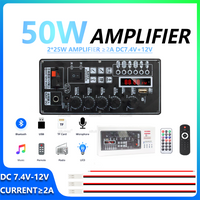ARUIMEI 2*25W Stereo Amplifier Board with Display, Metal Case, 7.4-12V Wide Voltage Input, w/ Power Cable Product Detail Page