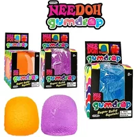 Needoh Gumdrop Squish Sensory Toy Non-Toxic Clear Maltose Slow Rising Fidget Ball for Autism ADHD Focus Daily Anxiety Reduction